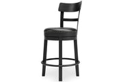 Valebeck Black Counter Height Bar Stool - Gate FurnitureBarstool