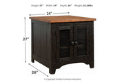 Valebeck Black/Brown End Table - Gate FurnitureEnd Table