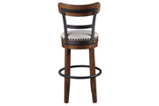 Valebeck Brown Bar Height Bar Stool - Gate FurnitureBarstool