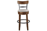 Valebeck Brown Bar Height Bar Stool - Gate FurnitureBarstool