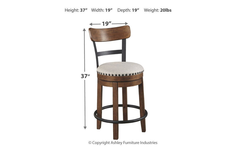 Valebeck Brown Counter Height Bar Stool - Gate FurnitureBarstool