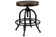 Valebeck Brown/Black Counter Height Bar Stool (Set of 2) - Gate FurnitureBarstool