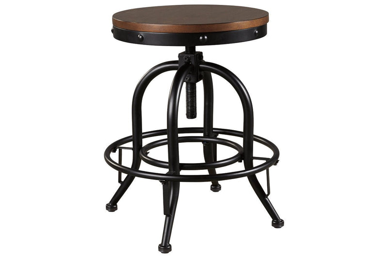 Valebeck Brown/Black Counter Height Bar Stool (Set of 2) - Gate FurnitureBarstool