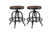 Valebeck Brown/Black Counter Height Bar Stool (Set of 2) - Gate FurnitureBarstool