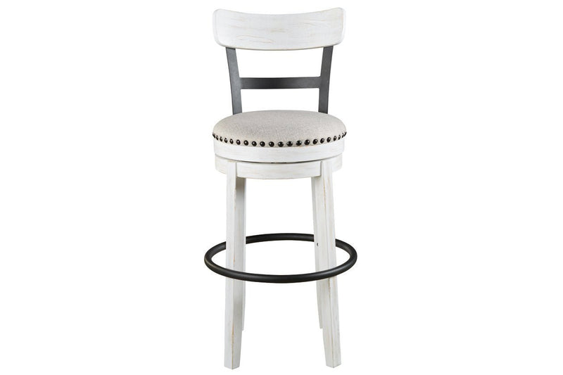 Valebeck White Bar Height Bar Stool - Gate FurnitureBarstool