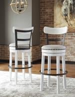 Valebeck White Bar Height Bar Stool - Gate FurnitureBarstool