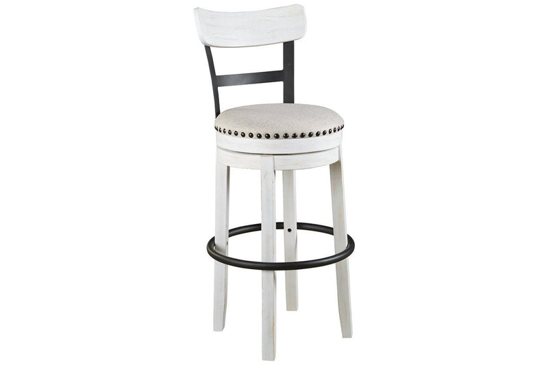 Valebeck White Bar Height Bar Stool - Gate FurnitureBarstool