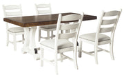 Valebeck White - Brown Dining Room Set - Gate FurnitureDining Room Set
