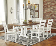Valebeck White - Brown Dining Room Set - Gate FurnitureDining Room Set