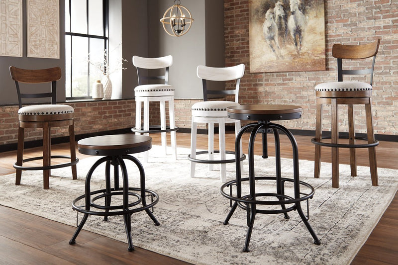 Valebeck White Counter Height Bar Stool - Gate FurnitureBarstool