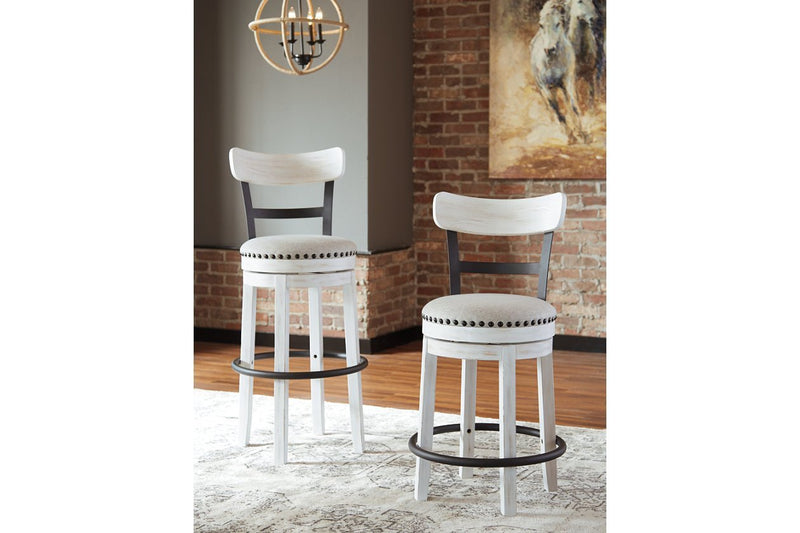 Valebeck White Counter Height Bar Stool - Gate FurnitureBarstool