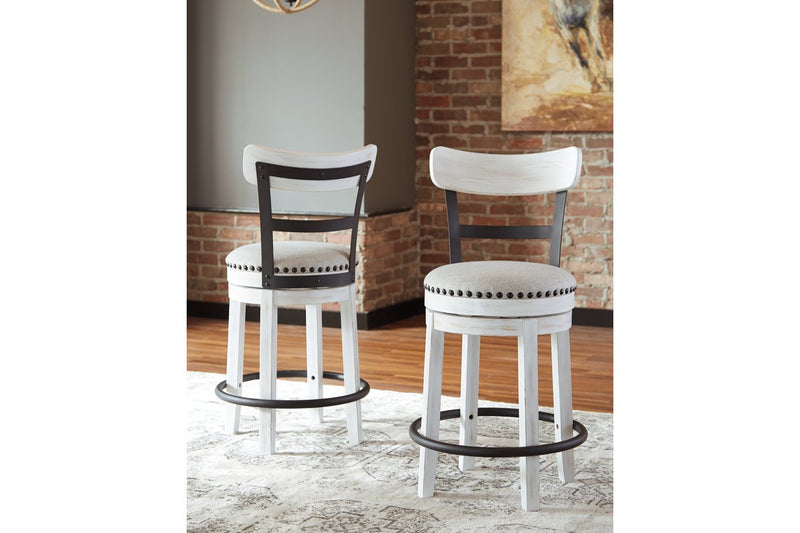 Valebeck White Counter Height Bar Stool - Gate FurnitureBarstool