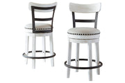 Valebeck White Counter Height Bar Stool - Gate FurnitureBarstool