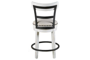 Valebeck White Counter Height Bar Stool - Gate FurnitureBarstool