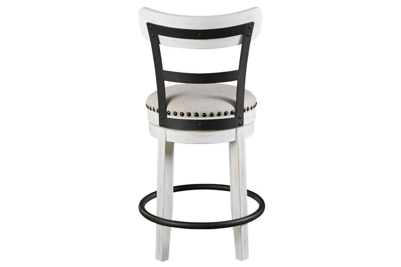Valebeck White Counter Height Bar Stool - Gate FurnitureBarstool