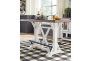 Valebeck White/Brown Counter Height Dining Table - Gate FurnitureCounter Height Table