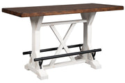 Valebeck White/Brown Counter Height Dining Table - Gate FurnitureCounter Height Table