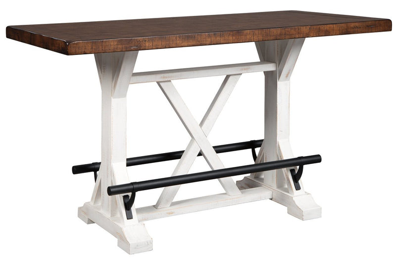 Valebeck White/Brown Counter Height Dining Table - Gate FurnitureCounter Height Table