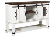 Valebeck White/Brown Dining Server - Gate FurnitureCabinet
