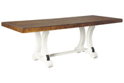 Valebeck White/Brown Dining Table - Gate FurnitureDining Table