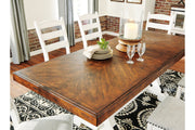 Valebeck White/Brown Dining Table - Gate FurnitureDining Table