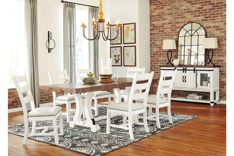 Valebeck White/Brown Dining Table - Gate FurnitureDining Table