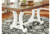 Valebeck White/Brown Dining Table - Gate FurnitureDining Table