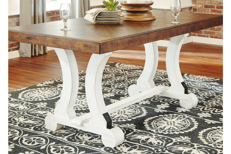 Valebeck White/Brown Dining Table - Gate FurnitureDining Table