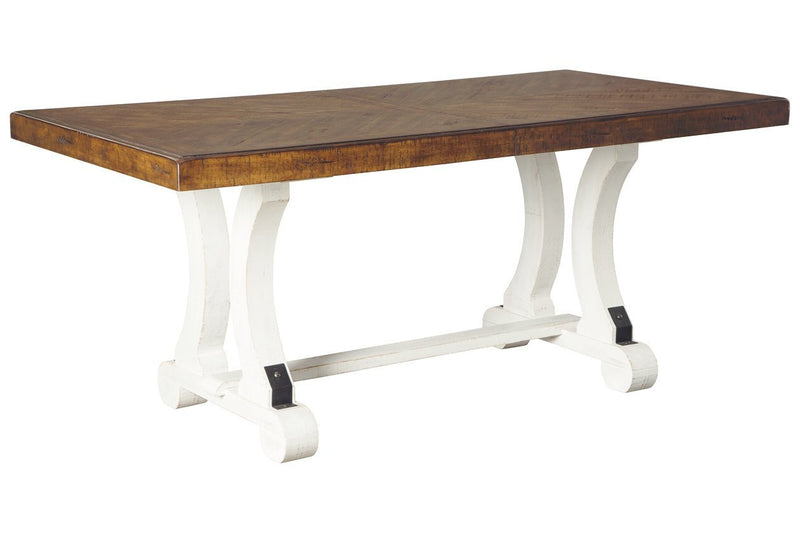 Valebeck White/Brown Dining Table - Gate FurnitureDining Table