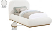 Vaughn Boucle Fabric Twin Bed Cream - Gate FurnitureTwin Bed