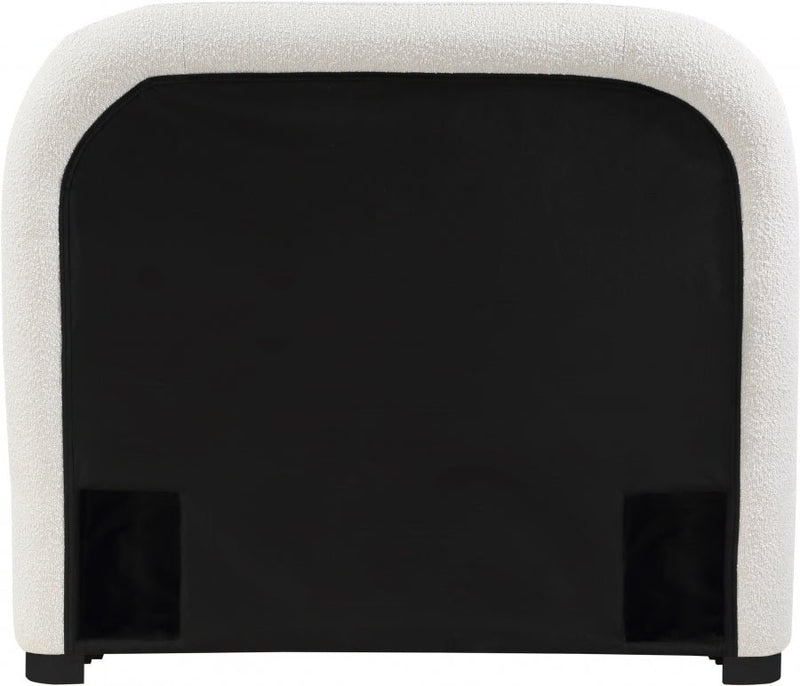 Vaughn Boucle Fabric Twin Bed Cream - Gate FurnitureTwin Bed