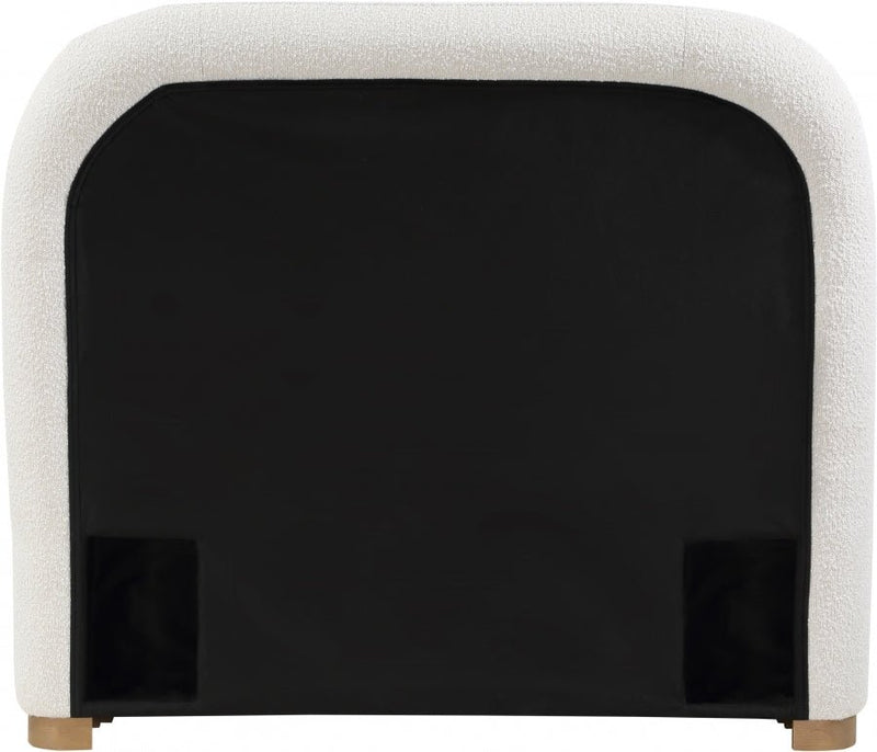 Vaughn Boucle Fabric Twin Bed Cream - Gate FurnitureTwin Bed