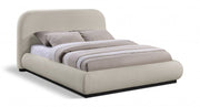 Vaughn Chenille Fabric King Bed Beige - Gate FurnitureKing Bed