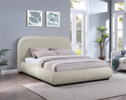 Vaughn Chenille Fabric King Bed Beige - Gate FurnitureKing Bed