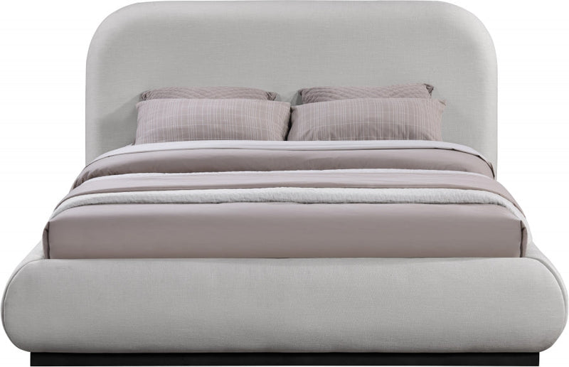 Vaughn Chenille Fabric Queen Bed Grey - Gate FurnitureQueen Bed