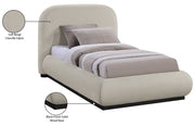 Vaughn Chenille Fabric Twin Bed Beige - Gate FurnitureTwin Bed