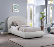 Vaughn Chenille Fabric Twin Bed Grey - Gate FurnitureTwin Bed