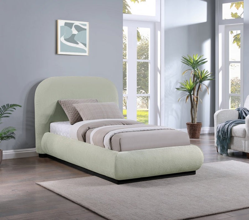 Vaughn Chenille Fabric Twin Bed Mint - Gate FurnitureTwin Bed