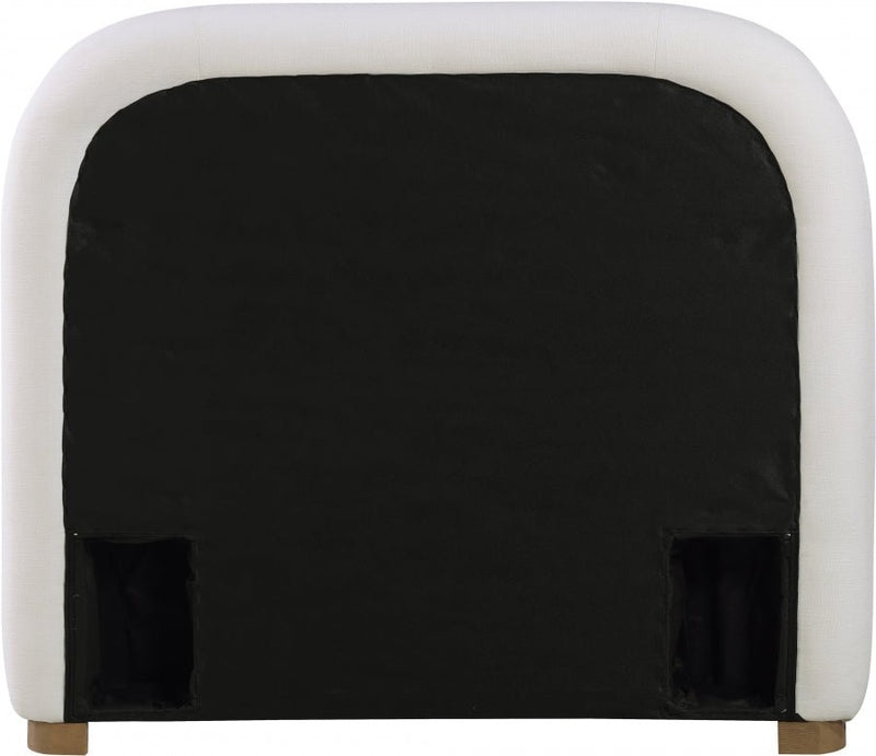 Vaughn Linen Textured Twin Bed Cream - Gate FurnitureTwin Bed