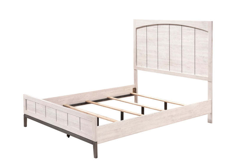 Veda Chalk King Panel Bed - Gate FurnitureKing Bed
