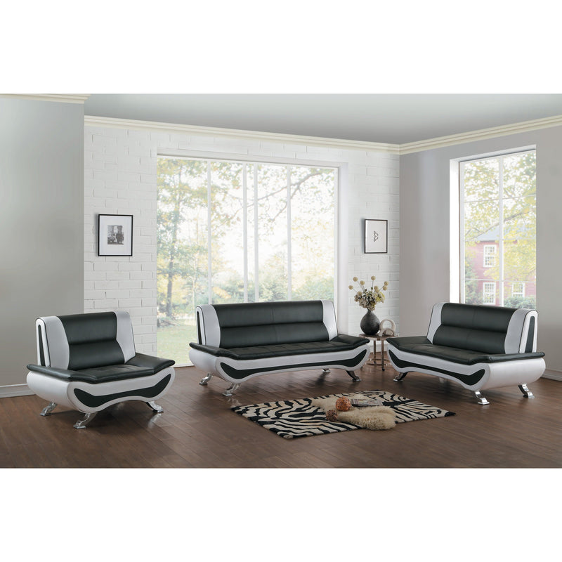 Veloce Black - White Living Room Set - Gate FurnitureLiving Room Set