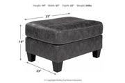 Venaldi Gunmetal Ottoman - Gate FurnitureOttoman