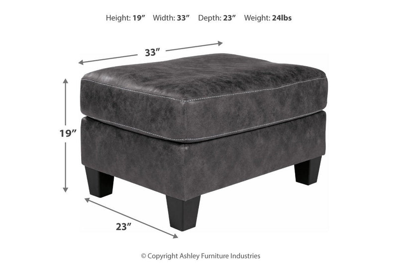 Venaldi Gunmetal Ottoman - Gate FurnitureOttoman