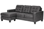 Venaldi Gunmetal Sofa Chaise - Gate FurnitureSectional