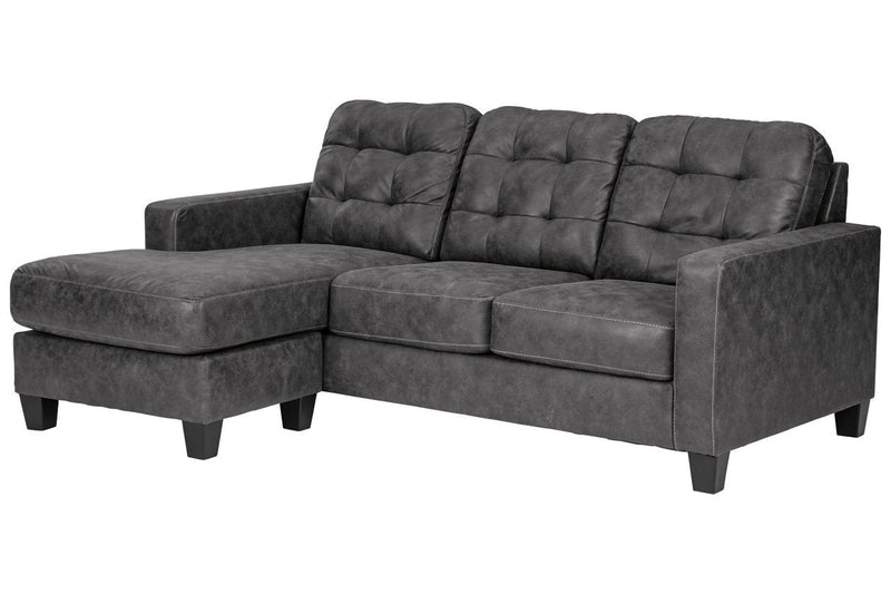 Venaldi Gunmetal Sofa Chaise - Gate FurnitureSectional