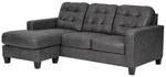 Venaldi Gunmetal Sofa Chaise - Gate FurnitureSectional