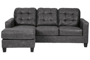Venaldi Gunmetal Sofa Chaise - Gate FurnitureSectional