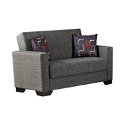 Vermont 63 in. Convertible Sleeper Loveseat in Gray with Storage - Gate FurnitureLoveseat