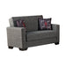 Vermont 63 in. Convertible Sleeper Loveseat in Gray with Storage - LS-VERMONT-GRAY - Gate Furniture