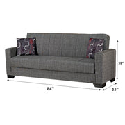 Vermont 82 in. Convertible Sleeper Sofa in Gray with Storage - Gate FurnitureSleeper Sofa